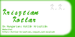 krisztian kotlar business card