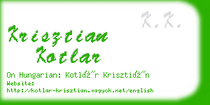 krisztian kotlar business card